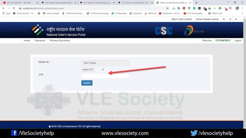 csc election services portal login